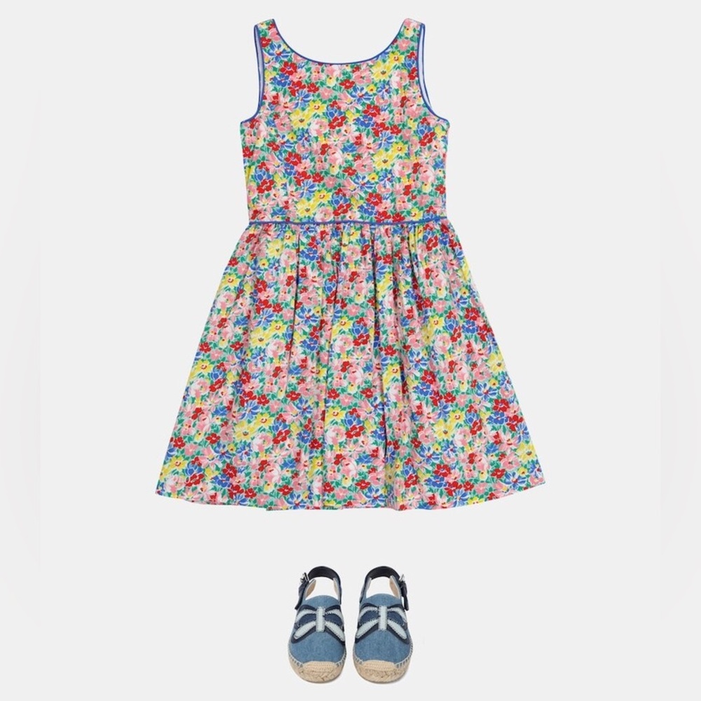 NWT Polo Ralph Lauren Kids Floral cotton poplin dress Size 7